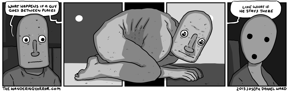 what happens if a big naked guy goes across three panels